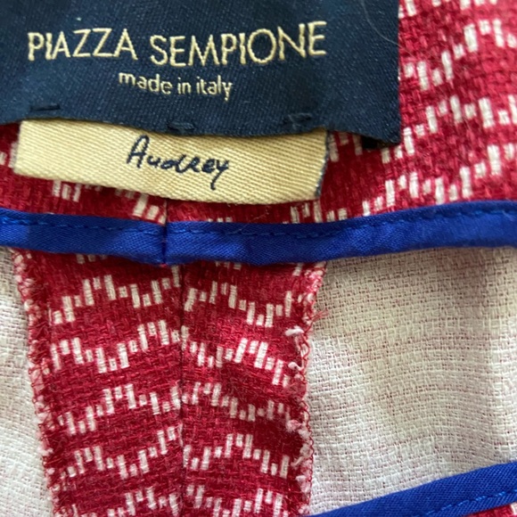 Piazza Sempione Audrey Geometric Pattern Slim Crop Pants stretch slim fit, size - Picture 4 of 7